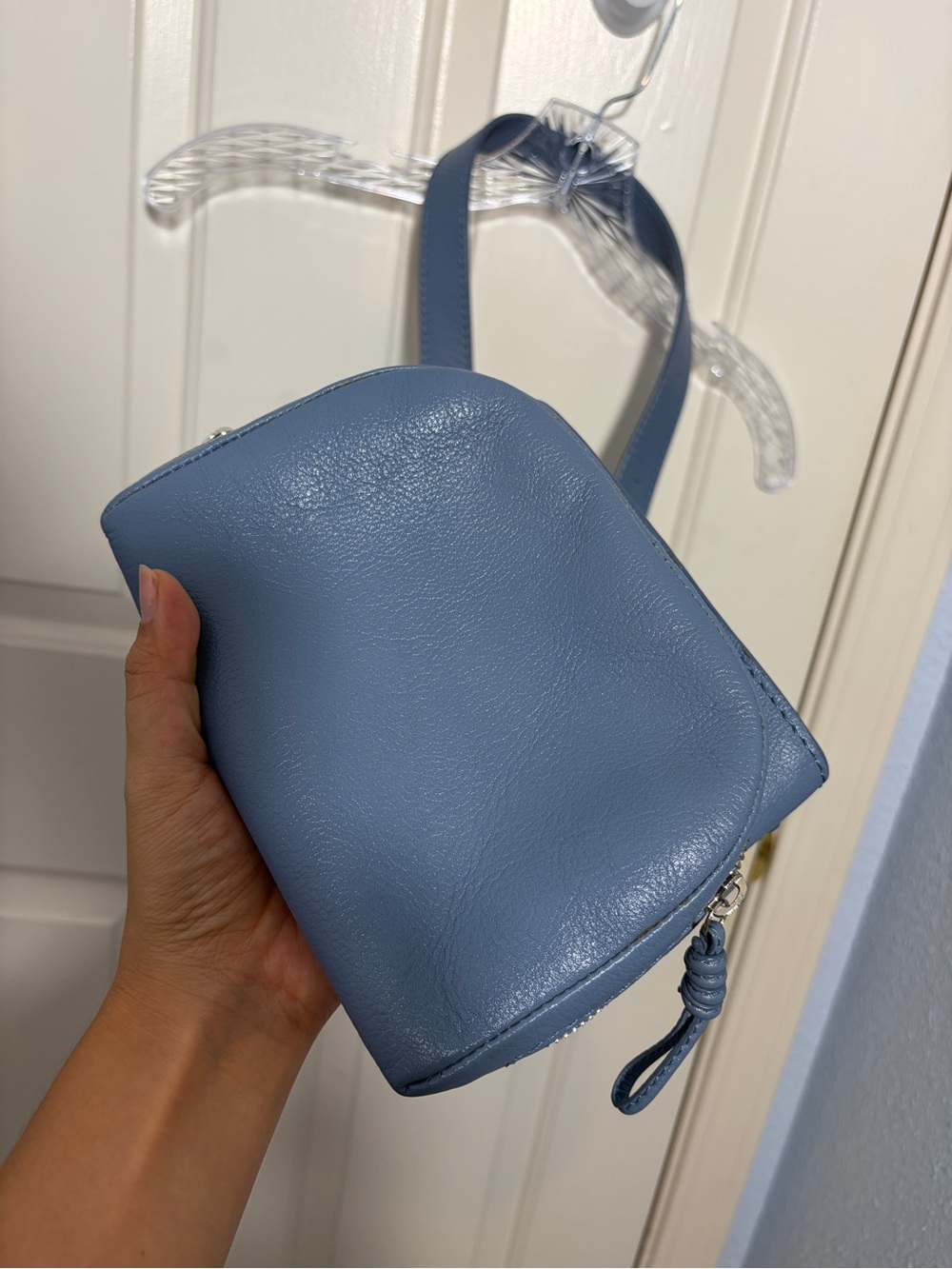 Motherhouse Genuine Leather Blue Crossbody Shoulder Bag Japan
